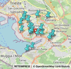 Mappa Trieste, 34148 Trieste TS, Italia (1.3555)