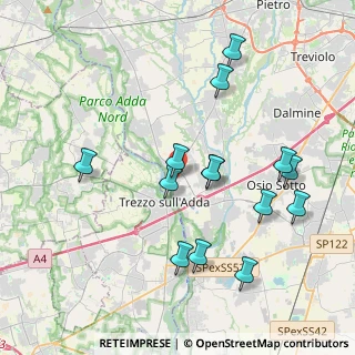 Mappa Via San Tommaso, 24042 Capriate San Gervasio BG, Italia (3.98143)