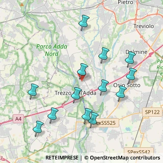 Mappa Via San Tommaso, 24042 Capriate San Gervasio BG, Italia (4.31385)