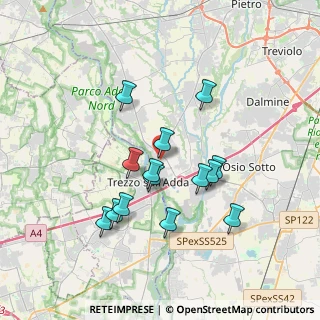 Mappa Via San Tommaso, 24042 Capriate San Gervasio BG, Italia (3.20214)