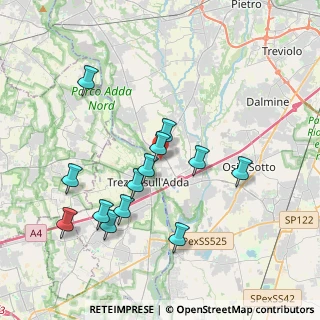 Mappa Via San Tommaso, 24042 Capriate San Gervasio BG, Italia (3.73692)