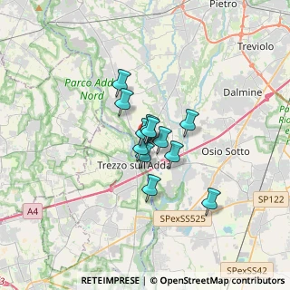 Mappa Via San Tommaso, 24042 Capriate San Gervasio BG, Italia (1.90333)