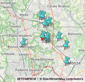 Mappa Via Raffaele Cadorna, 20832 Desio MB, Italia (2.88273)