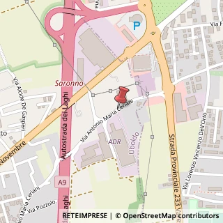 Mappa Via Antonio Maria Ceriani,  125, 21040 Uboldo, Varese (Lombardia)