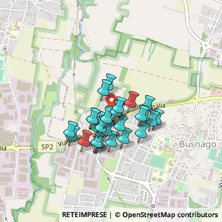 Mappa Via San Chiara, 20874 Busnago MB, Italia (0.3069)