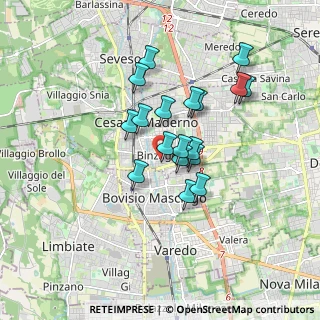Mappa Via Maria Gaetana Agnesi, 20031 Cesano Maderno MB, Italia (1.37389)