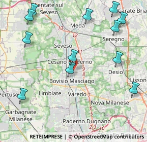 Mappa Via Maria Gaetana Agnesi, 20031 Cesano Maderno MB, Italia (5.24917)