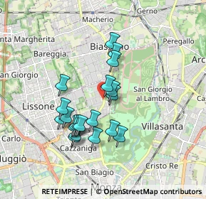 Mappa Strada Provinciale 6 Monza Carate, 20854 Vedano al Lambro MB, Italia (1.5195)