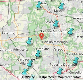 Mappa Via Monte Rosa, 20051 Limbiate MB, Italia (6.82684)