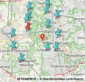 Mappa Via Monte Rosa, 20051 Limbiate MB, Italia (4.39071)