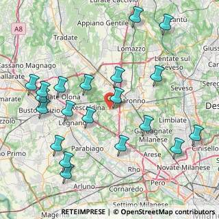 Mappa Via Galileo Galilei, 21040 Uboldo VA, Italia (9.4385)