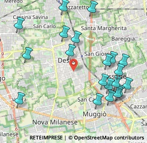 Mappa Via Partigiani d'Italia, 20832 Desio MB, Italia (2.351)