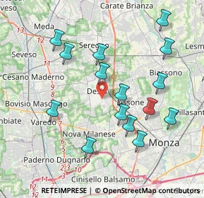 Mappa Via Partigiani d'Italia, 20832 Desio MB, Italia (3.948)