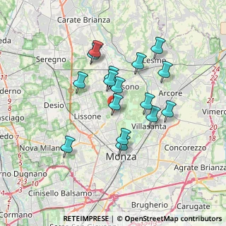 Mappa Via Parada, 20854 Vedano Al Lambro MB, Italia (3.07563)
