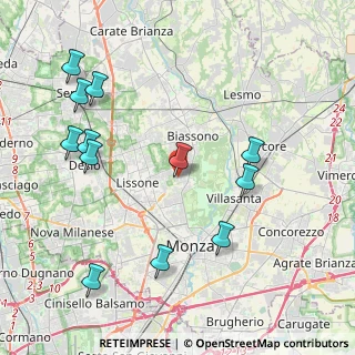 Mappa Via Parada, 20854 Vedano Al Lambro MB, Italia (4.65917)