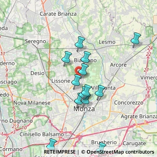 Mappa Via Parada, 20854 Vedano Al Lambro MB, Italia (3.63846)