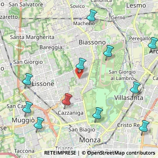 Mappa Via Parada, 20854 Vedano Al Lambro MB, Italia (2.85)