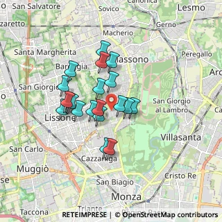 Mappa Via Parada, 20854 Vedano Al Lambro MB, Italia (1.352)