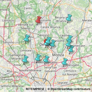 Mappa Via Luigi Pirandello, 20832 Desio MB, Italia (7.05538)