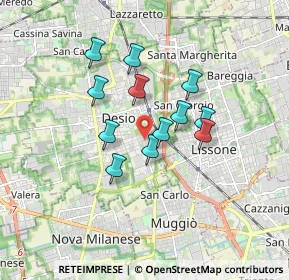 Mappa Via Luigi Pirandello, 20832 Desio MB, Italia (1.32083)