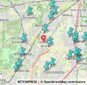 Mappa Via Antonio Meucci, 20862 Arcore MB, Italia (2.559)