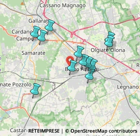 Mappa Via Pastrengo, 21052 Busto Arsizio VA, Italia (3.16167)