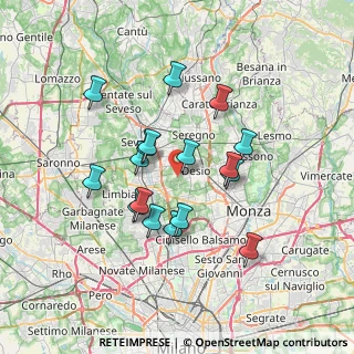 Mappa Via Carlo Cattaneo, 20832 Desio MB, Italia (6.11176)