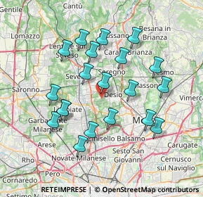 Mappa Via Carlo Cattaneo, 20832 Desio MB, Italia (7.0145)