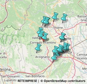 Mappa Via San Sebastiano, 36073 Cornedo Vicentino VI, Italia (12.309)