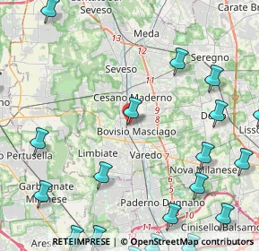 Mappa Via Giosué Carducci, 20813 Bovisio-Masciago MB, Italia (6.58)