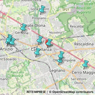 Mappa Via Cesare Battisti, 21053 Castellanza VA, Italia (2.45417)