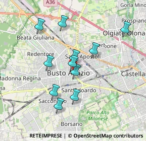 Mappa Via Galileo Galilei, 21052 Busto Arsizio VA, Italia (1.61364)