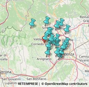 Mappa 36073 Cornedo vicentino VI, Italia (10.093)
