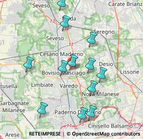 Mappa Via Pola, 20813 Bovisio-Masciago MB, Italia (3.9025)