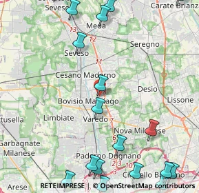 Mappa Via Pola, 20813 Bovisio-Masciago MB, Italia (6.552)