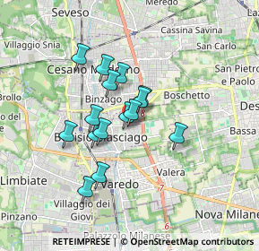 Mappa Via Pola, 20813 Bovisio-Masciago MB, Italia (1.28733)