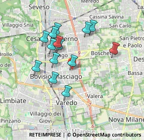 Mappa Via Pola, 20813 Bovisio-Masciago MB, Italia (1.60143)