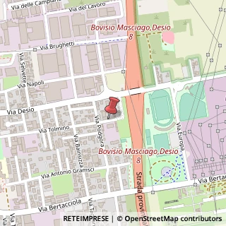 Mappa Via Tolmino, 135, 20813 Bovisio-Masciago, Monza e Brianza (Lombardia)