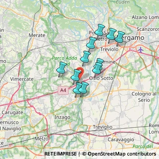 Mappa 24042 Capriate San Gervasio BG, Italia (5.44818)