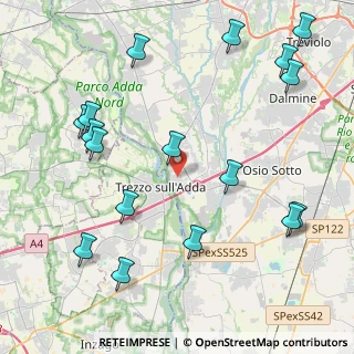 Mappa 24042 Capriate San Gervasio BG, Italia (5.20235)