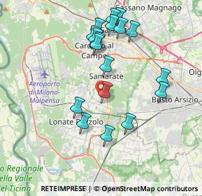 Mappa Via Papini Giovanni, 21017 Samarate VA, Italia (3.73167)