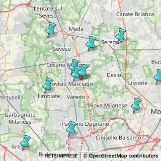 Mappa Via Vicenza, 20813 Bovisio-Masciago MB, Italia (4.96333)
