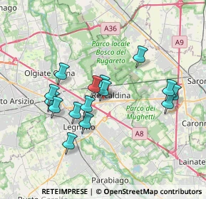 Mappa Via Fratelli Rosselli, 20027 Rescaldina MI, Italia (3.23733)