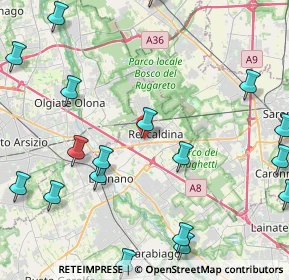 Mappa Via Fratelli Rosselli, 20027 Rescaldina MI, Italia (6.0485)