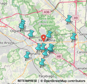 Mappa Via Fratelli Rosselli, 20027 Rescaldina MI, Italia (3.36692)