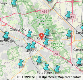 Mappa Via Fratelli Rosselli, 20027 Rescaldina MI, Italia (5.7505)