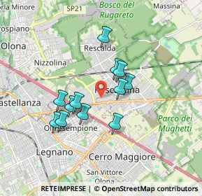 Mappa Via Fratelli Rosselli, 20027 Rescaldina MI, Italia (1.39083)