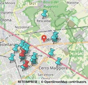 Mappa Via Fratelli Rosselli, 20027 Rescaldina MI, Italia (2.1655)