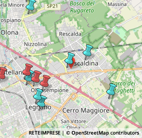 Mappa Via Fratelli Rosselli, 20027 Rescaldina MI, Italia (2.56833)