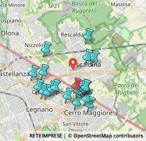 Mappa Via Fratelli Rosselli, 20027 Rescaldina MI, Italia (1.734)